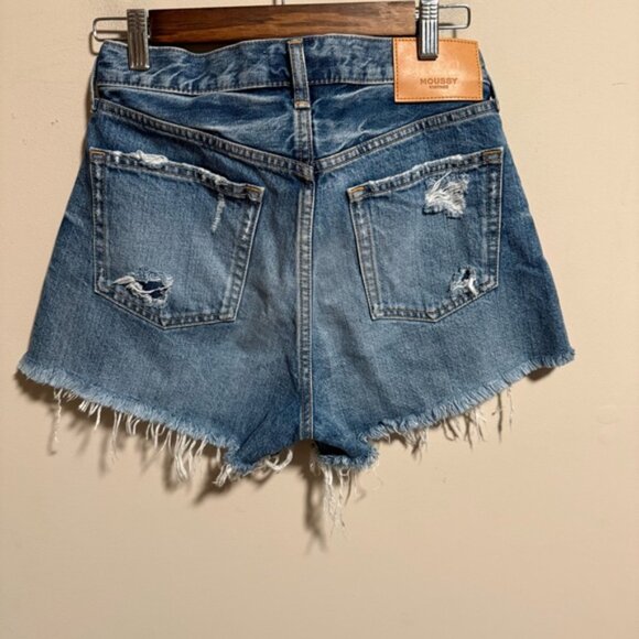 MOUSSY VINTAGE Sunnyvale High-Rise Cut-Off Denim Shorts- Size 26 - Picture 5 of 13